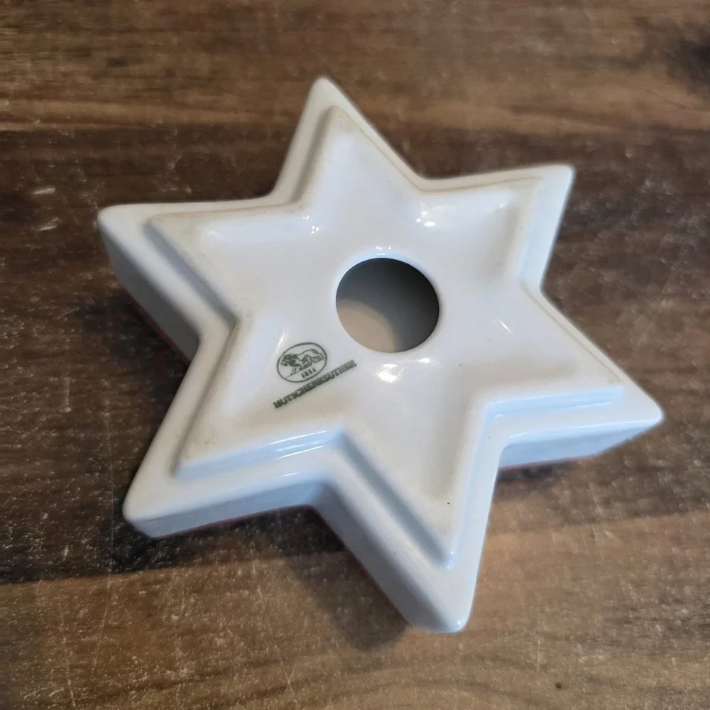 Hutschenreuther Germany Christmas Tree Star Tea Light Votive Candle Holder 4x1.5